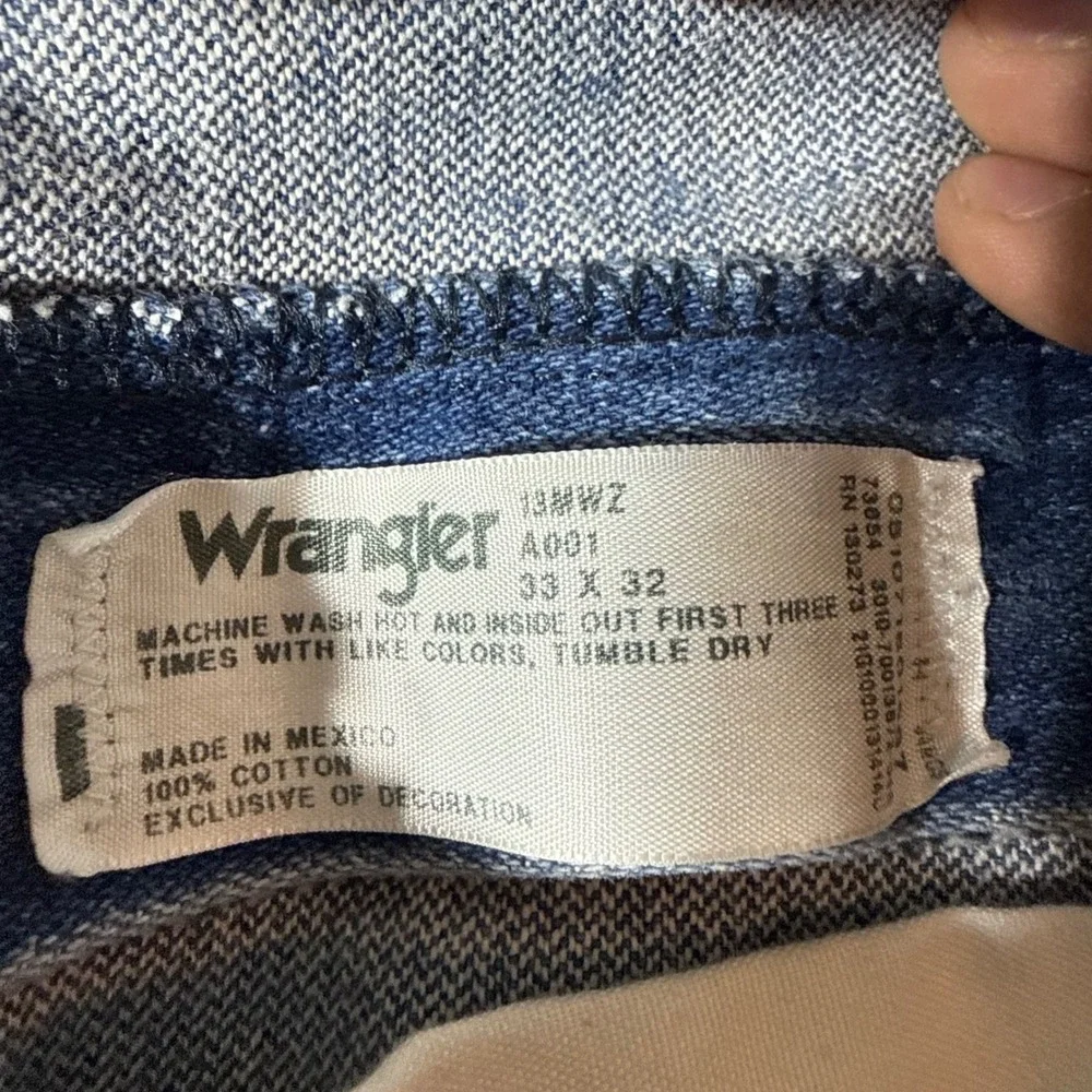 Wrangler 13MWZ Cowboy Cut Blue Jeans Mens 33x32 Made In Mexico